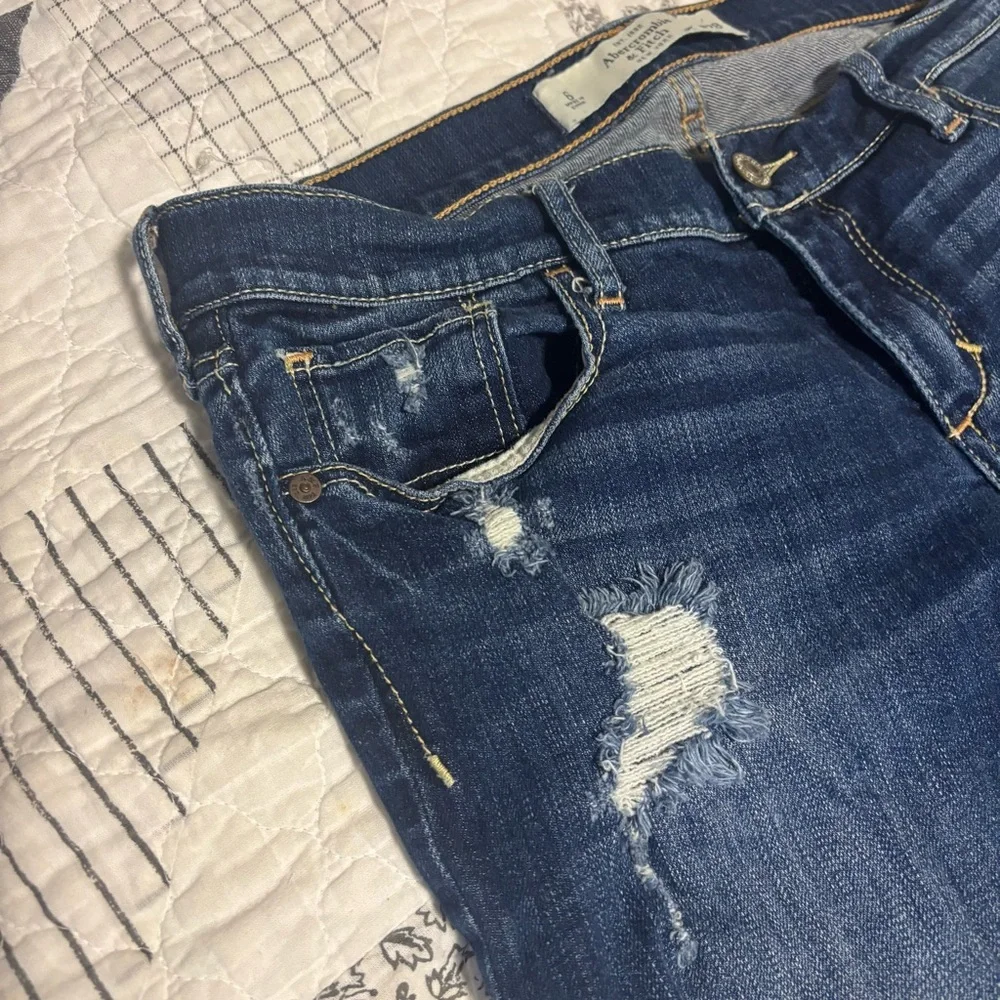 Abercrombie & Fitch Dark Blue Straight Leg Jeans - Picture 5 of 8